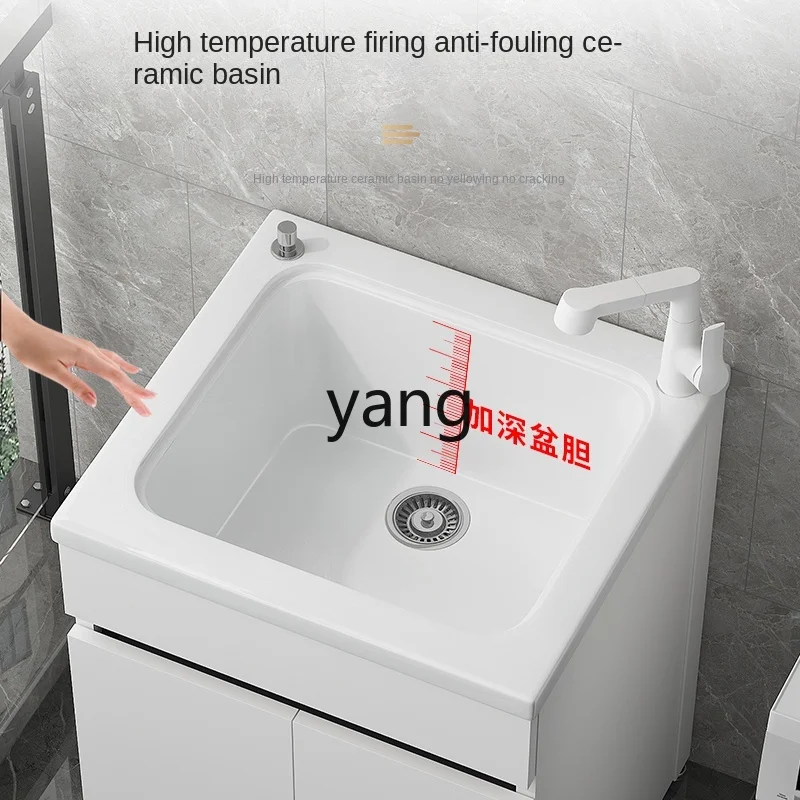 LH Balcón Gabinete lavandería – Lavabo cerámica estrecho - imagen 4