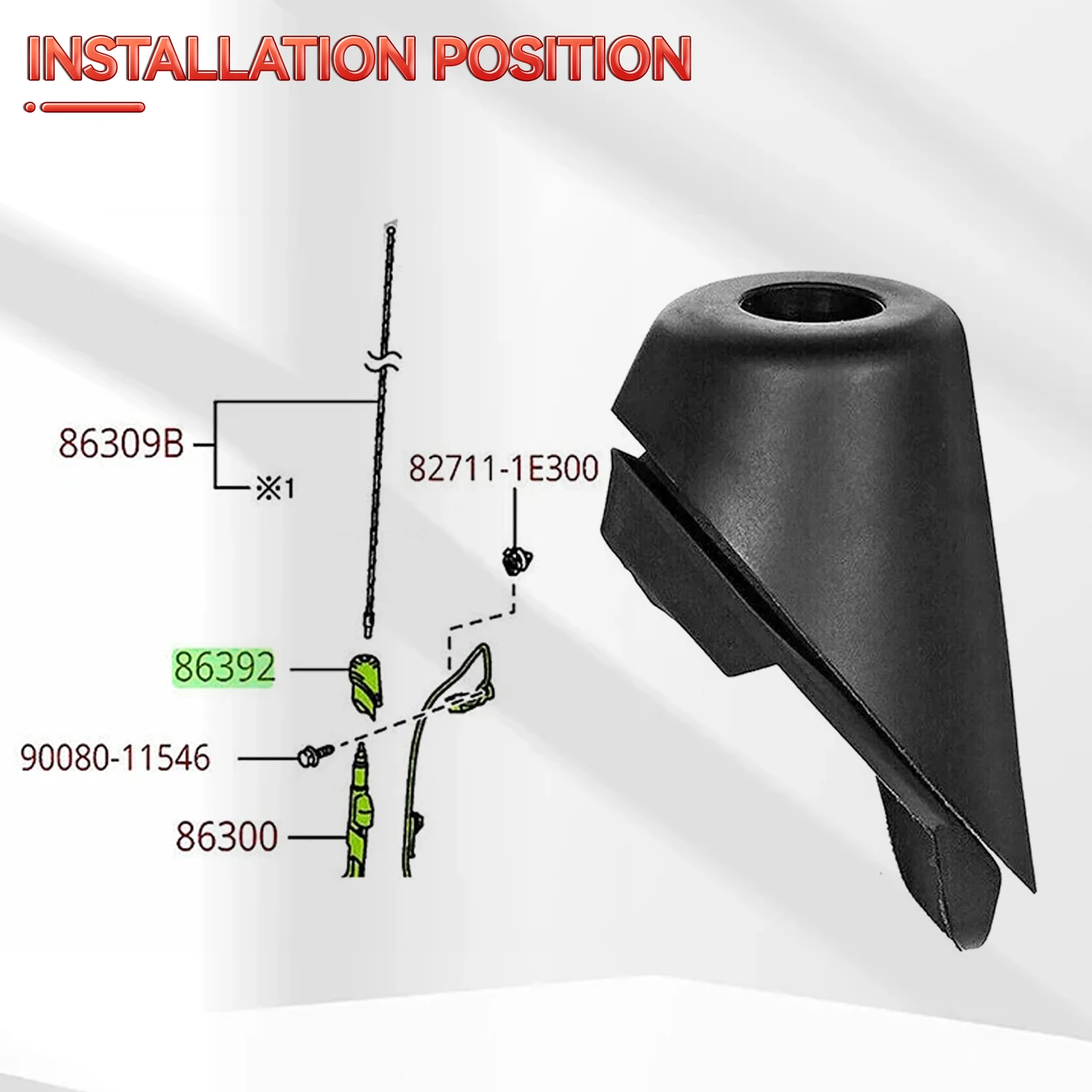 Base antena OEM 863920C040 para Toyota Tundra 2014-2020 - imagen 3