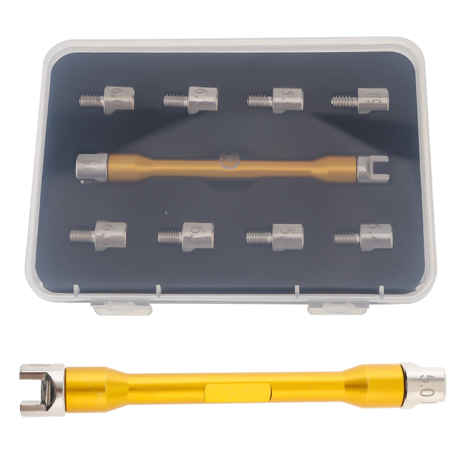Juego de llaves y pezones para radios aluminio CNC – motos y scooters - imagen 4