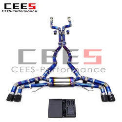 Cees Catback de escape con válvula para BMW F95 F96/LCI X5M X6M 4.4TT 2020-2024 silenciador de tubo de escape con sistema de Control remoto