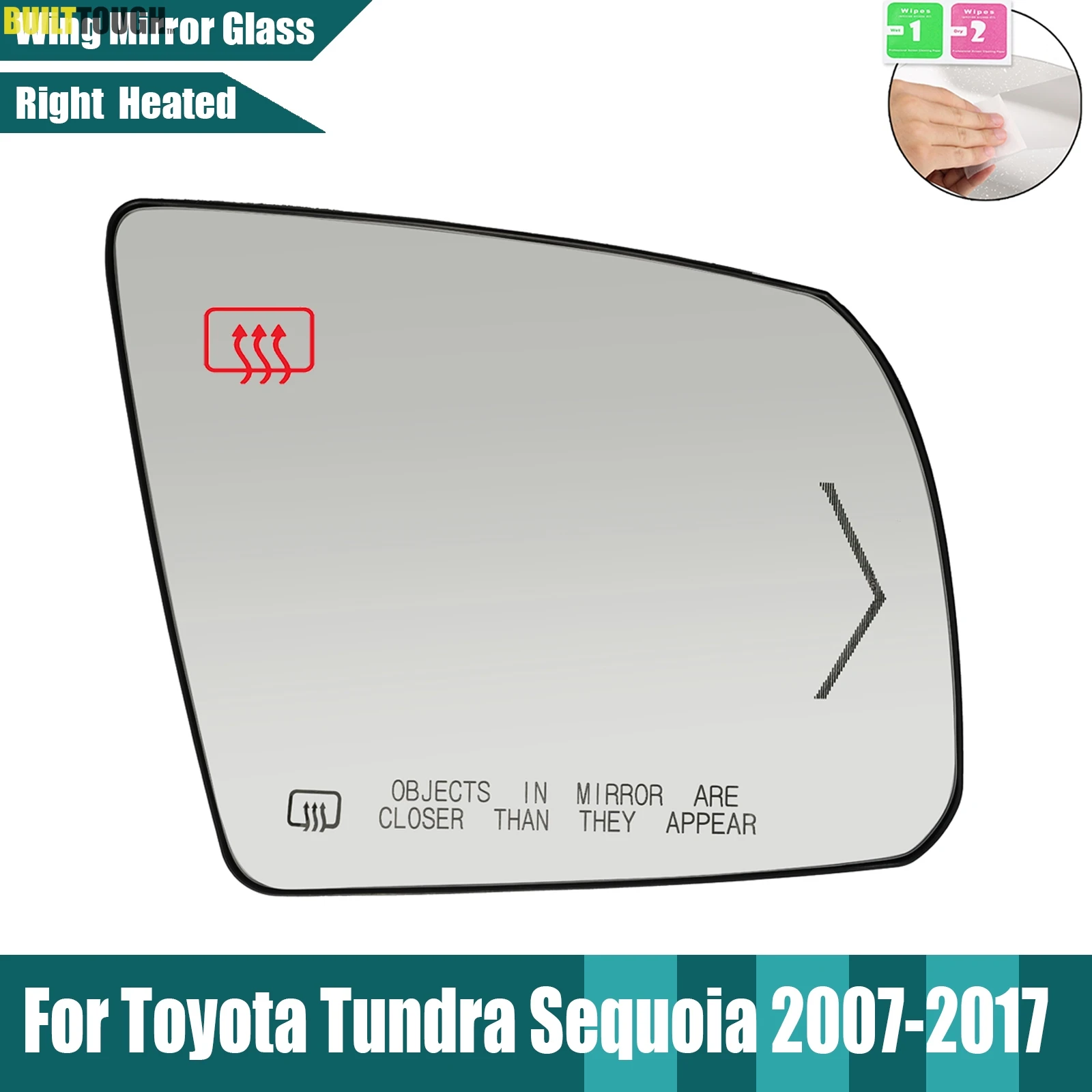 Vidrio Espejo Retrovisor Pasajero Led Calentado – Toyota Tundra/Sequoia