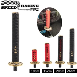 Pomo de cambio automático estilo katana JDM, rojo y negro