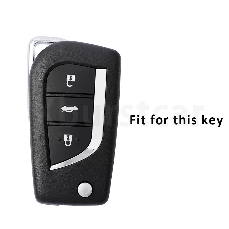 Funda para llave Toyota TPU cuero - Corolla, Camry, Yaris, Verso - imagen 2