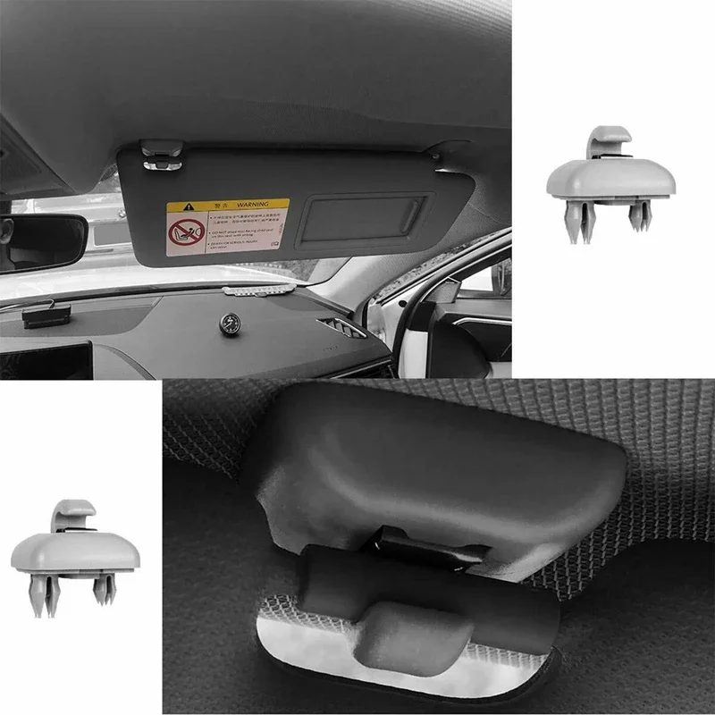8U0857562A Gancho para visera parasol Audi, gris - imagen 2