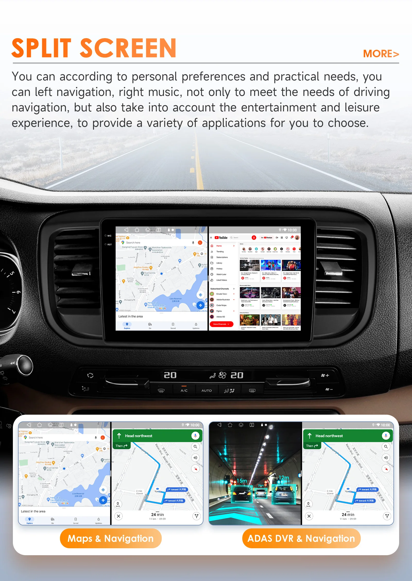 Autoradio CarPlay Android Auto Hizpo Peugeot Expert Jumpy SpaceTourer - imagen 3