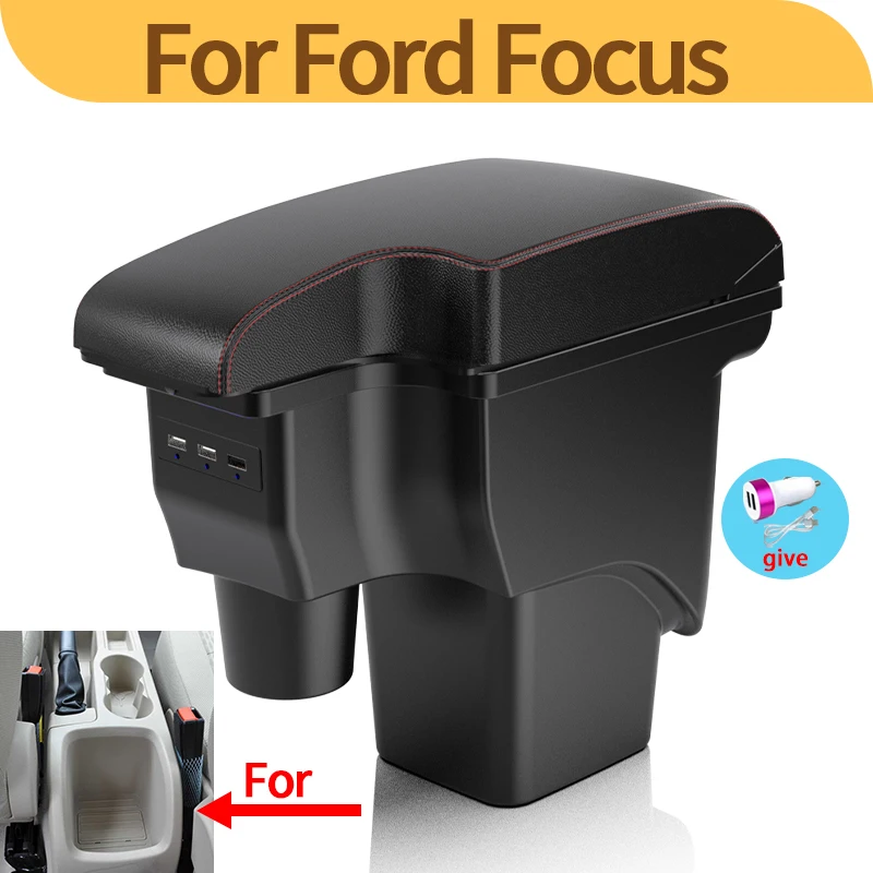 Reposabrazos Ford Focus MK2 piel – Consola central almacenamiento