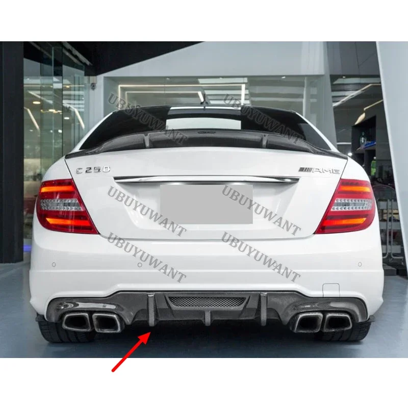 Kit difusor trasero carbono alerón labio Mercedes Clase C W204 C63 C43 (12-14) - imagen 2