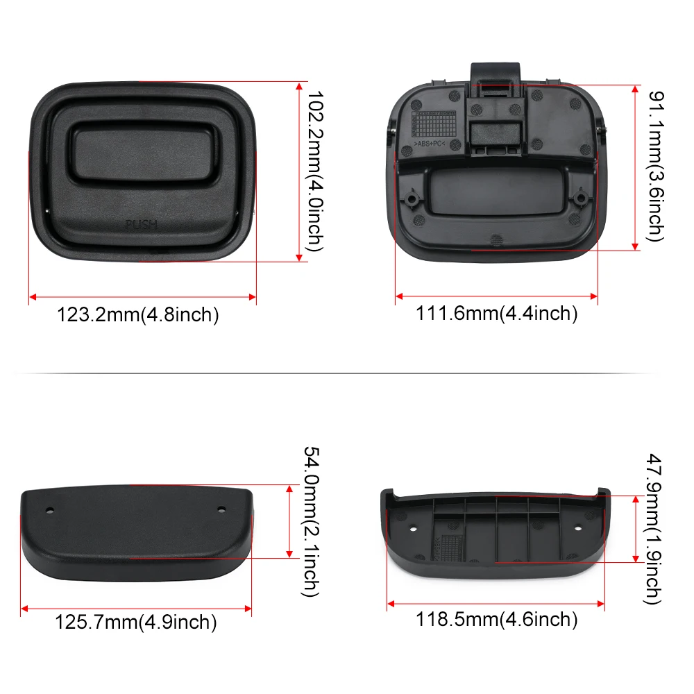 Manija de liberación de pestillo de carga de coche 6BE97DX9AA para Jeep Grand Cherokee / Dodge Durango 2013-2015 piezas de cubierta de neumático de repuesto de maletero de coche