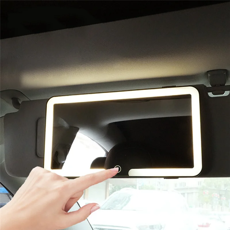Espejo LED parasol coche con pantalla táctil regulable y 3 modos de luz - imagen 5