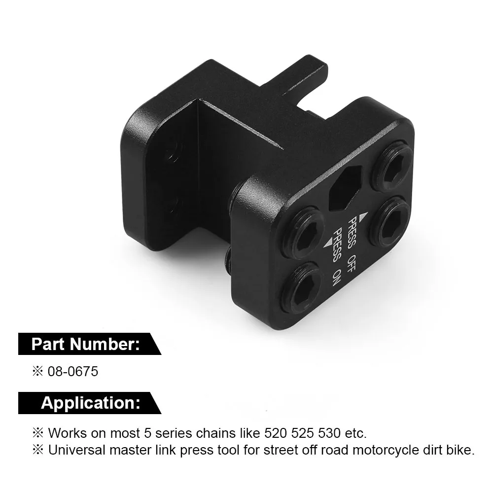 Herramienta de prensa de cadena de eslabones maestros de aluminio 520 525 530 placa lateral motocicleta ATV DIRT BIKE - imagen 5