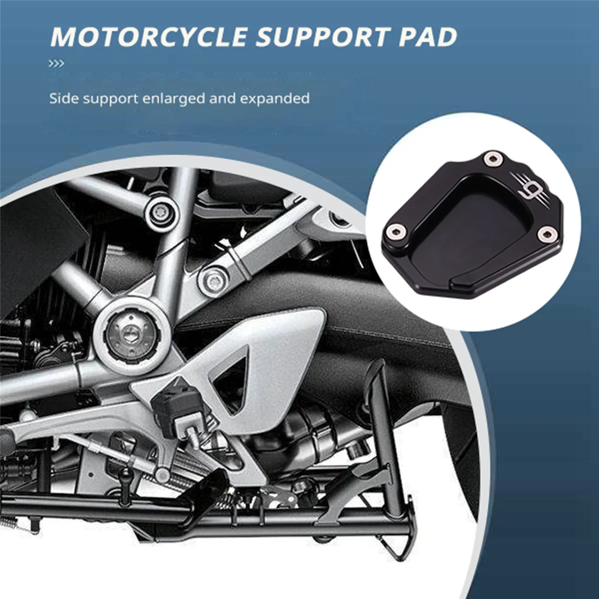 Soporte lateral motocicleta BMW K1600GT K1600GTL negro - imagen 5
