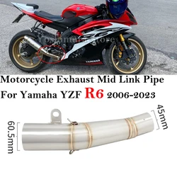 Escape Yamaha YZF-R6 (2006-2023) con tubo intermedio modificado 60 mm