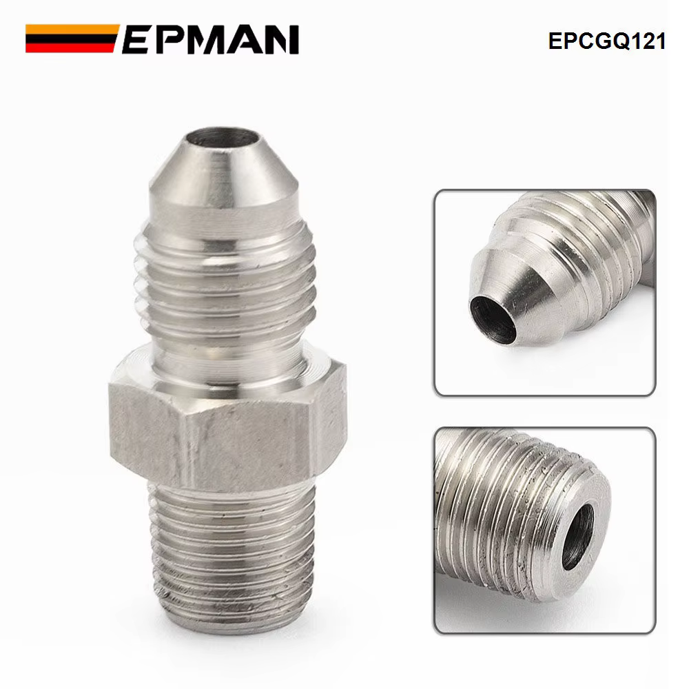 EPMAN Adaptador recto AN4 a NPT acero inoxidable – Tuberías aceite - imagen 4