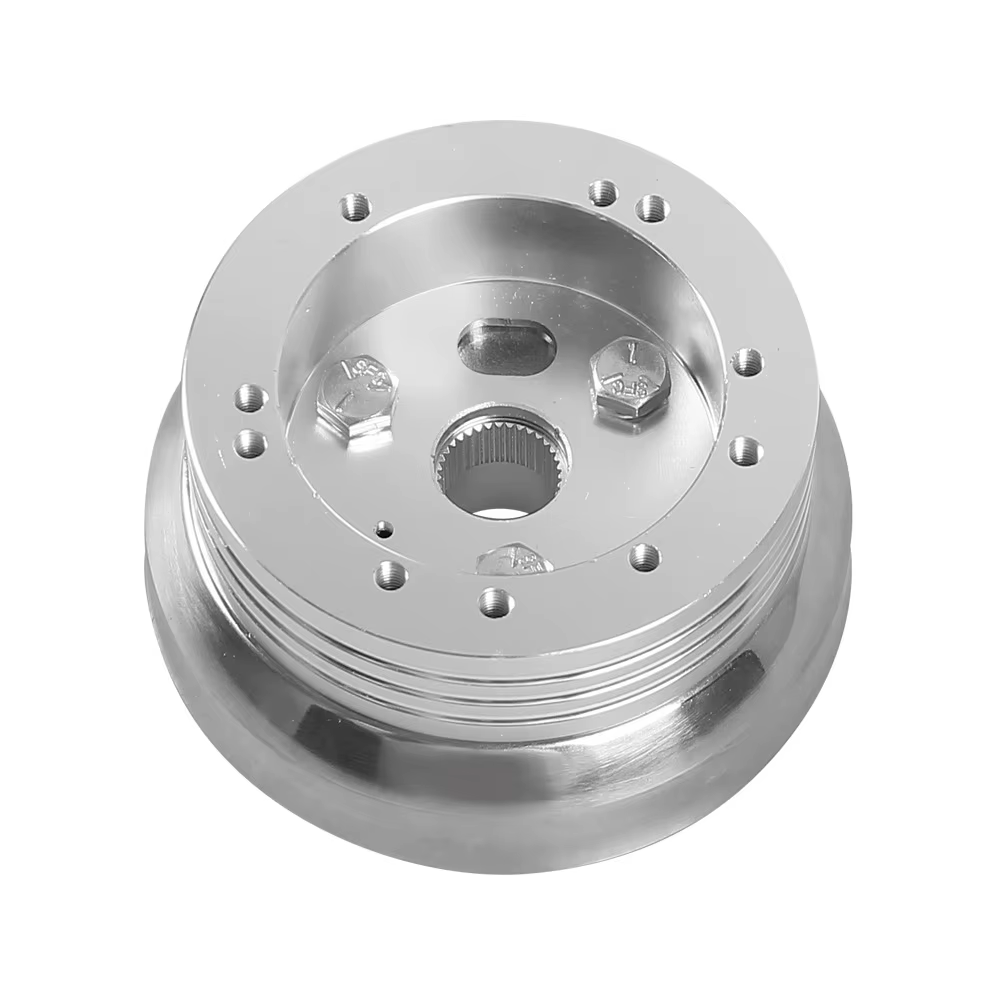Adaptador de cubo pulido para volante con patrón de cinco y seis orificios