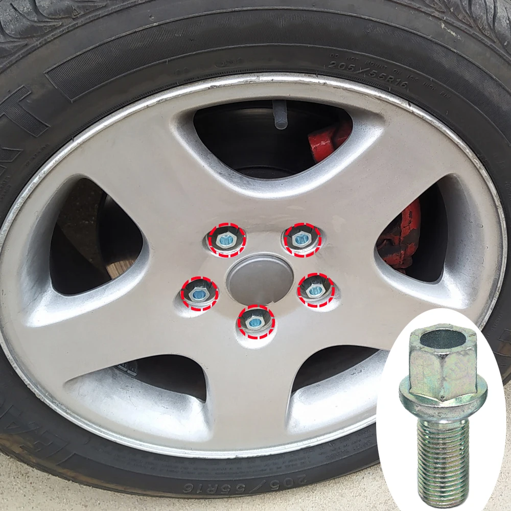 Tuerca de rueda SEAT Ibiza 6J/León 1M/1P - tornillo disco freno - imagen 5