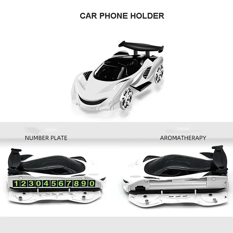 Soporte móvil modelo coche tarjeta estacionamiento decorativo - imagen 2