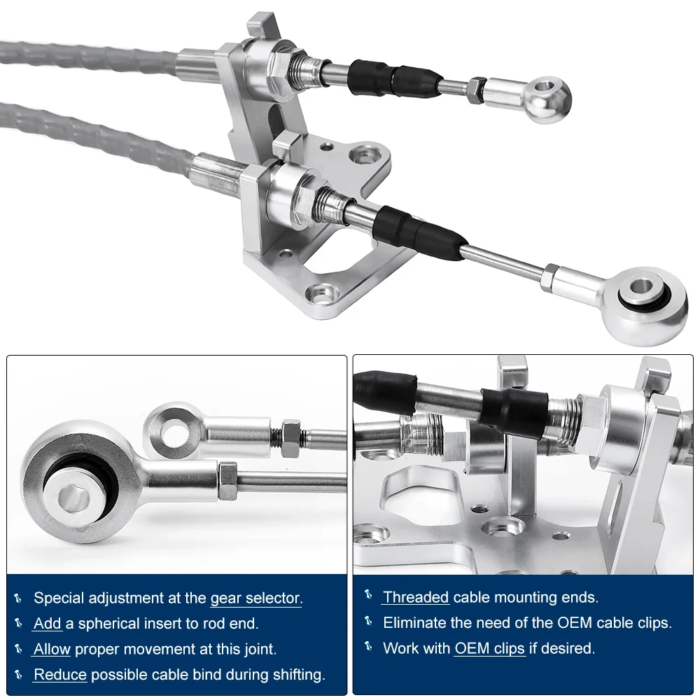 Cables de palanca de cambios con soporte Trans – RSX K20 K-swap - imagen 5