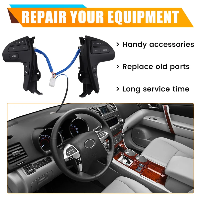 Toyota 84250-0E220 interruptor de audio del volante Highlander Hilux - imagen 3