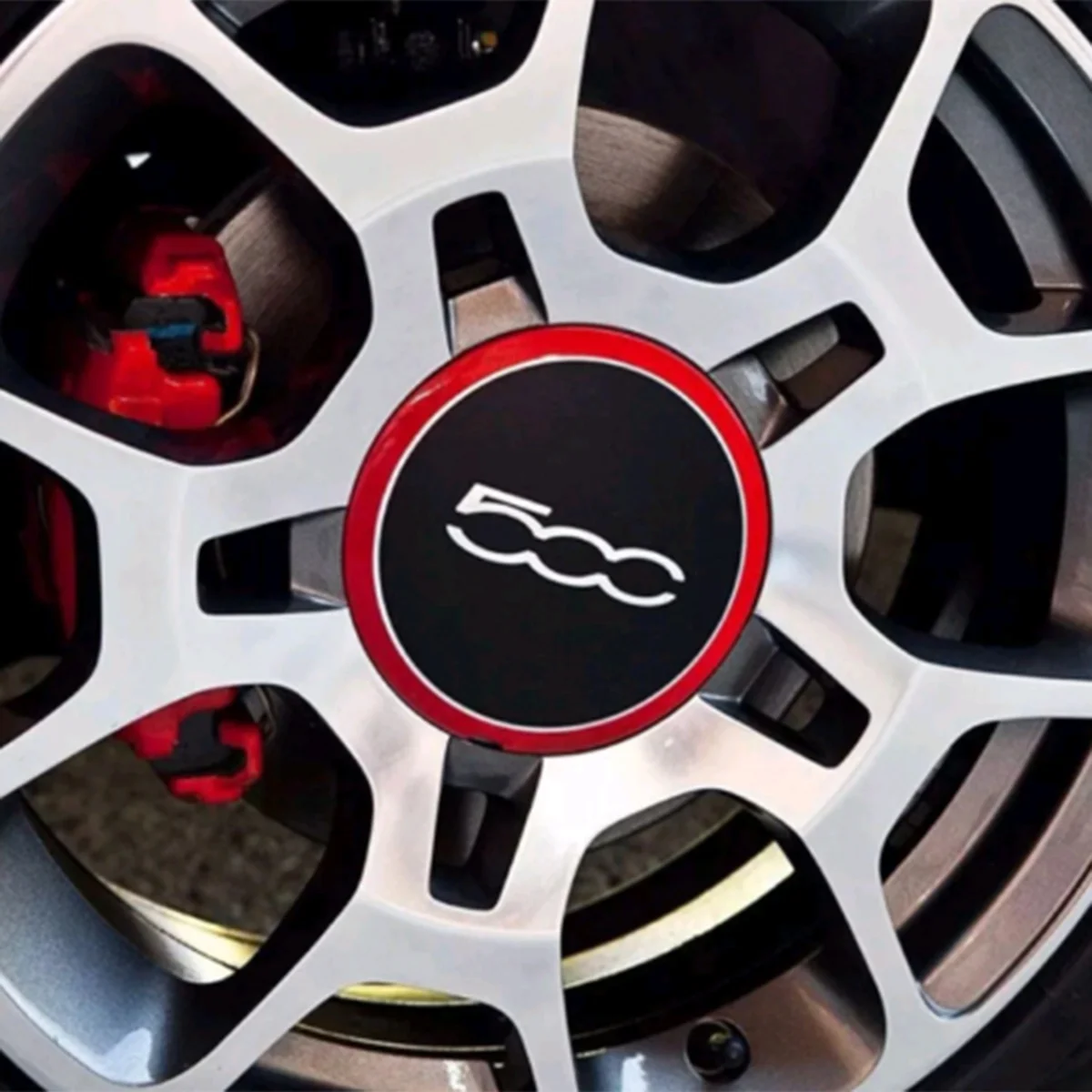 Tapacubos centro de ruedas Fiat 500 – Rojo (500mm) - imagen 5