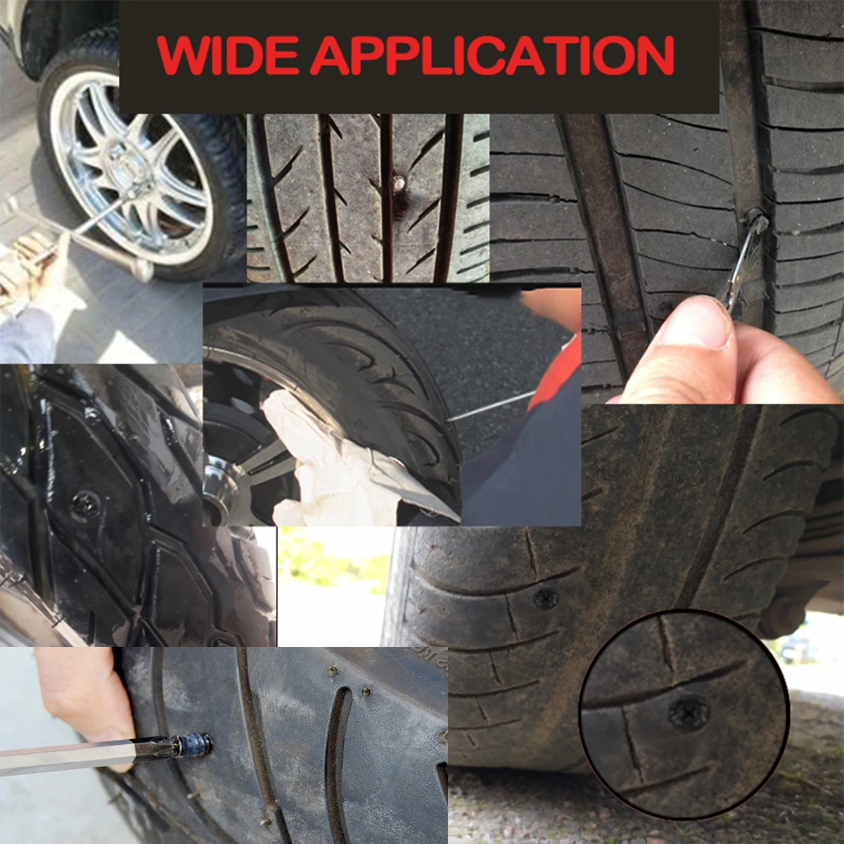 Kit reparación pinchazos neumáticos sin cámara para coche y moto - imagen 3