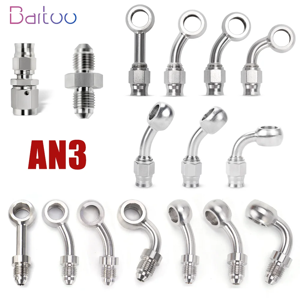 Manguera de freno hidráulica AN3 banjo acero inoxidable - Motocicleta 10mm