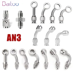 Manguera de freno hidráulica AN3 banjo acero inoxidable - Motocicleta 10mm