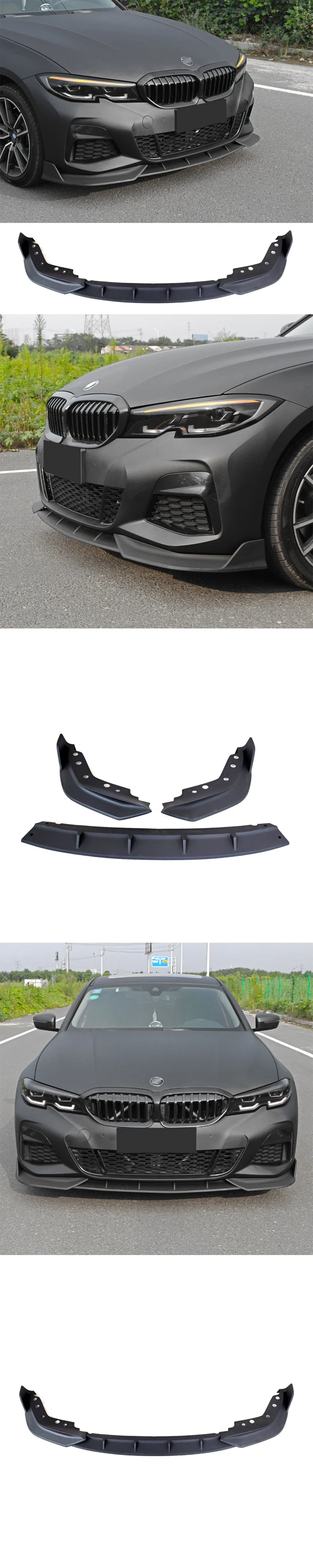 Frontal del bodykit con acabado negro