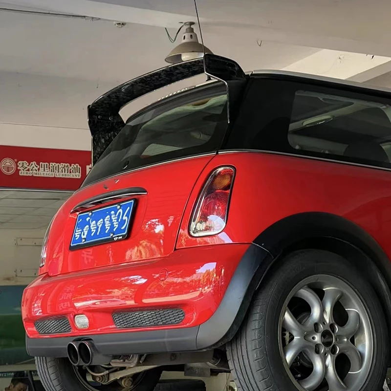 Para BMW Mini R50 R51 Cooper S techo trasero de fibra de carbono de alta calidad, alerón de tapa de compartimento de equipaje 2001 2002 2003 2004 2005 2006 - imagen 2