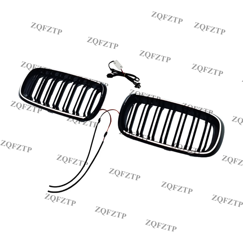 Parrilla delantera LED negra brillante para BMW X5 F15 2014-2018 - imagen 2