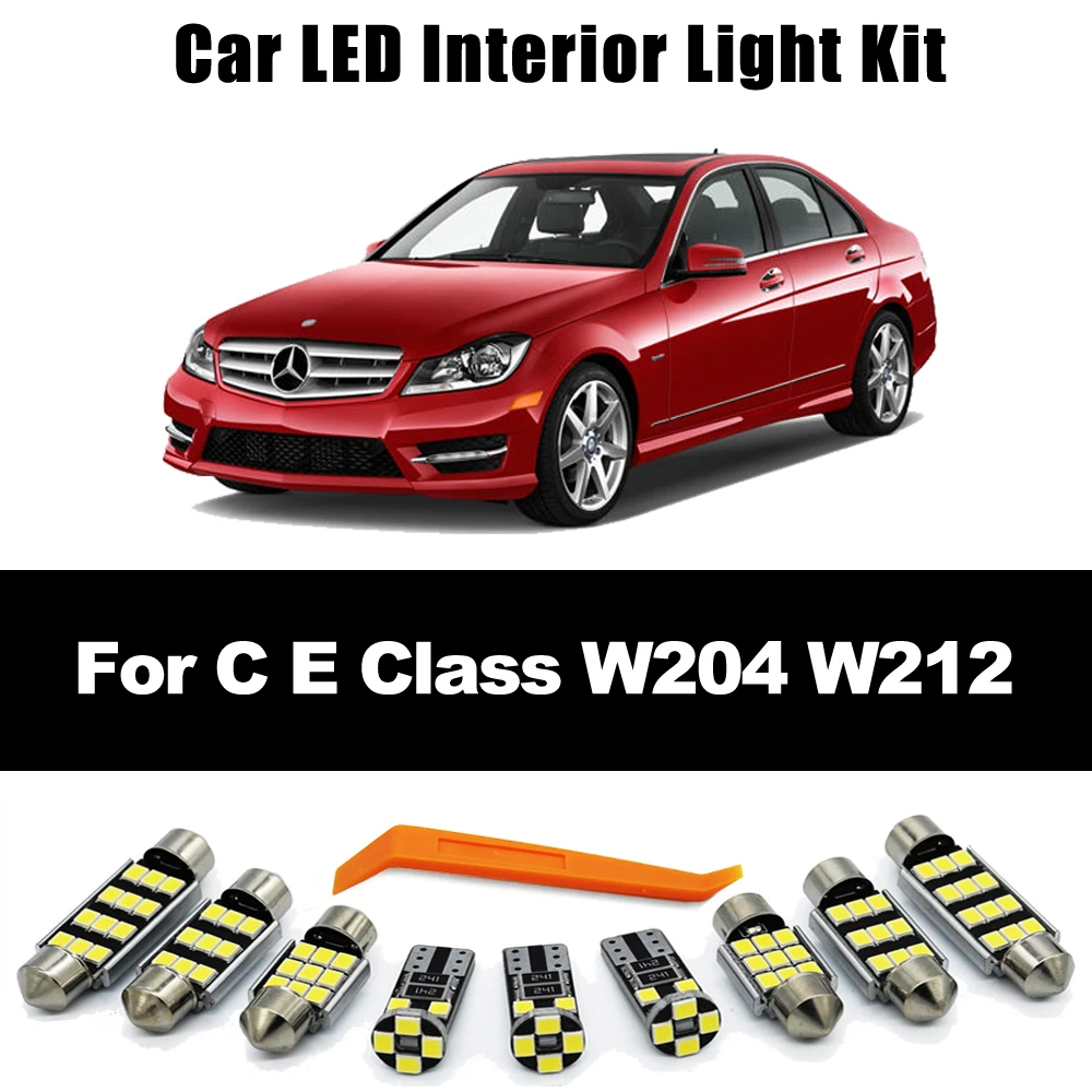 Kit LED Canbus Interior y Maletero Mercedes Clase C E W204 W212 2008-2015