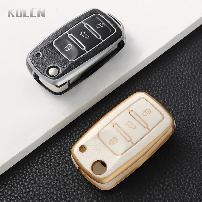 Funda TPU con tapa para llave de mando VW Skoda Seat – Polo Golf Leon - imagen 2