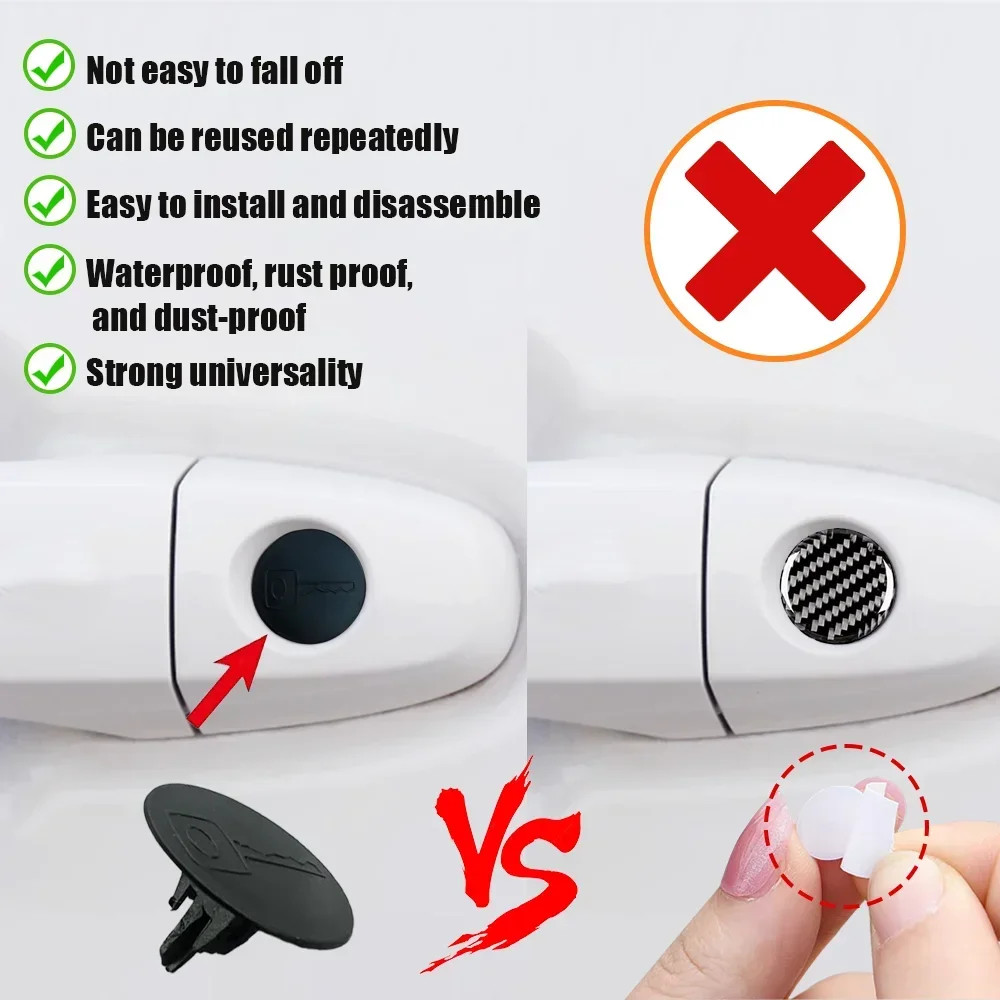 2 uds manija de puerta de maletero de coche cerradura tapa de agujero de llave cubierta de enchufe para Hyundai Sonata EF NF 1999 2000 2001 2002 2003 2004 2005 - 2010 nuevo - imagen 2