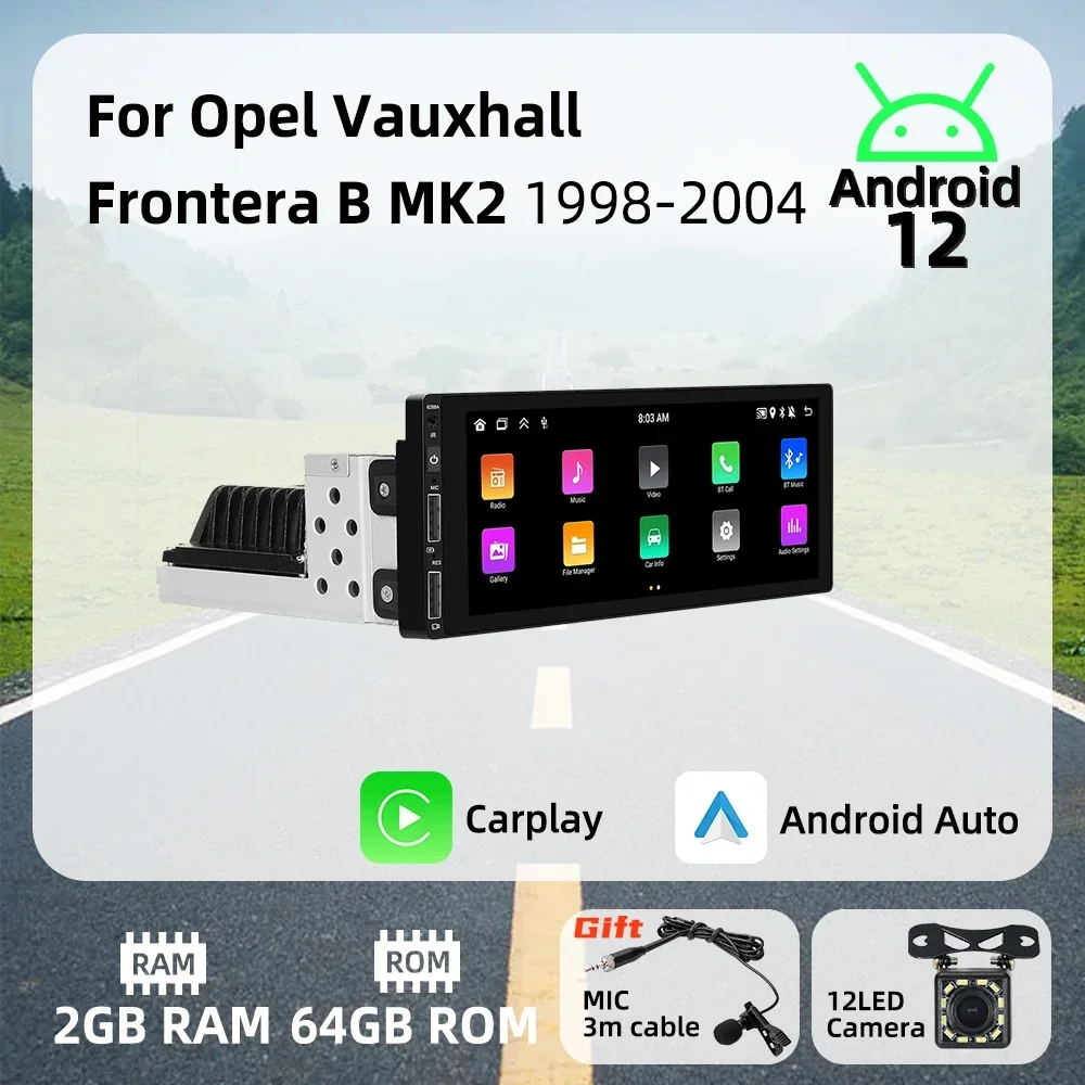 6,9 "1 Din Android Radio Multimedia para coche Opel Vauxhall Frontera B MK2 1998-2004 unidad principal estéreo Carplay Android Auto GPS BT
