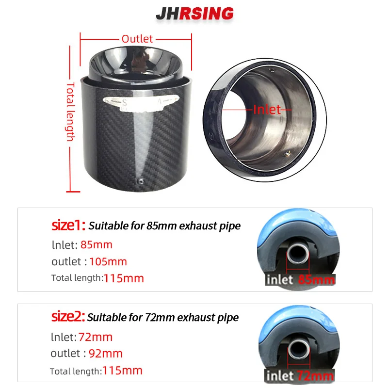 Puntas de escape en fibra de carbono para MINI Cooper R55-R61/F54-F60 - imagen 2