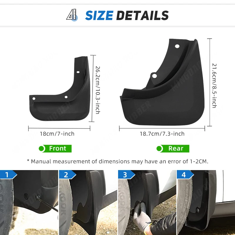 Guardabarros delanteros VOLVO V40 2013-2020 protectores salpicaduras - imagen 3