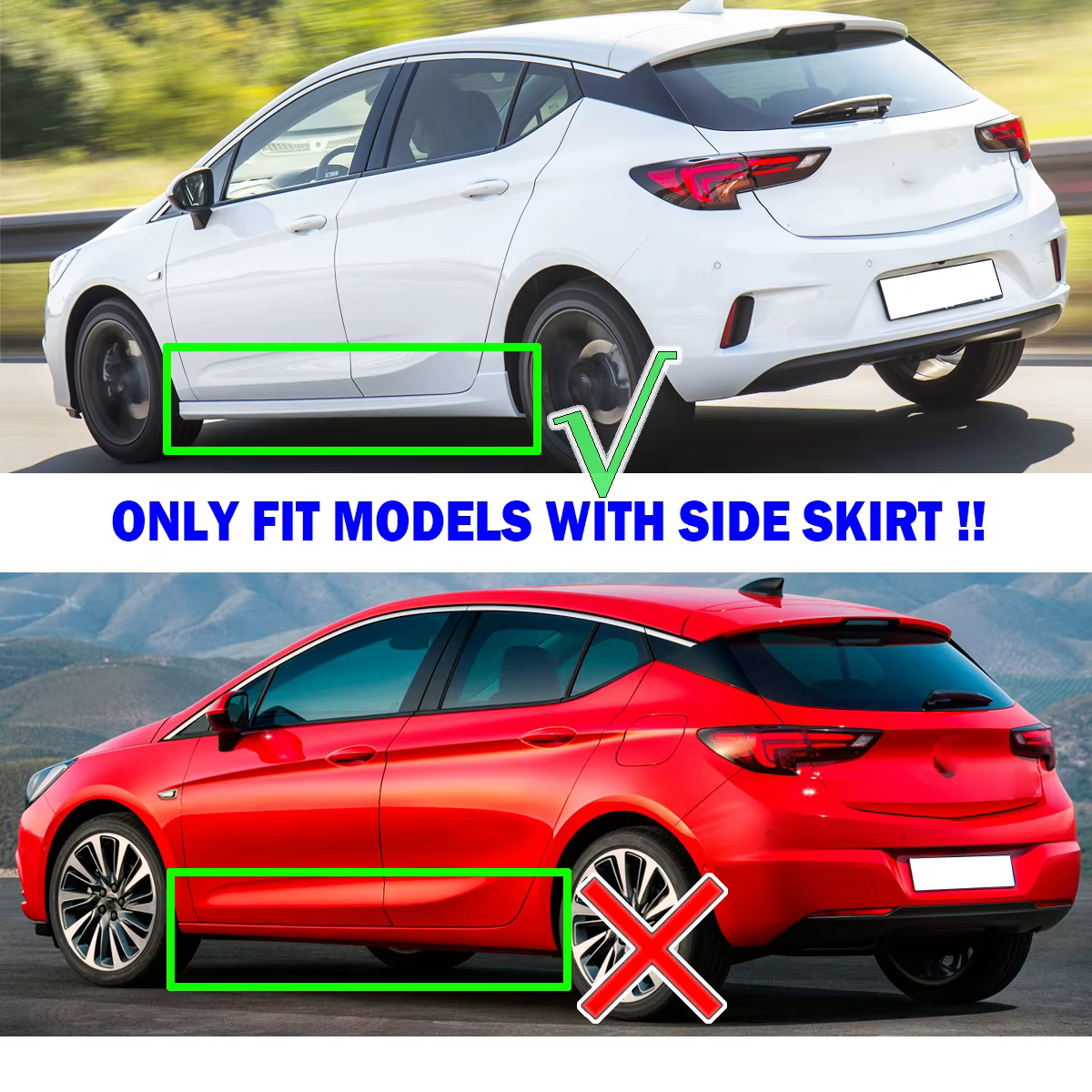 4 Uds guardabarros de coche para OPEL Vauxhall Holden Astra K MK7 BK RS RSV OPC VXR GSI guardabarros delanteros traseros 2015 -2021 2020 - imagen 3