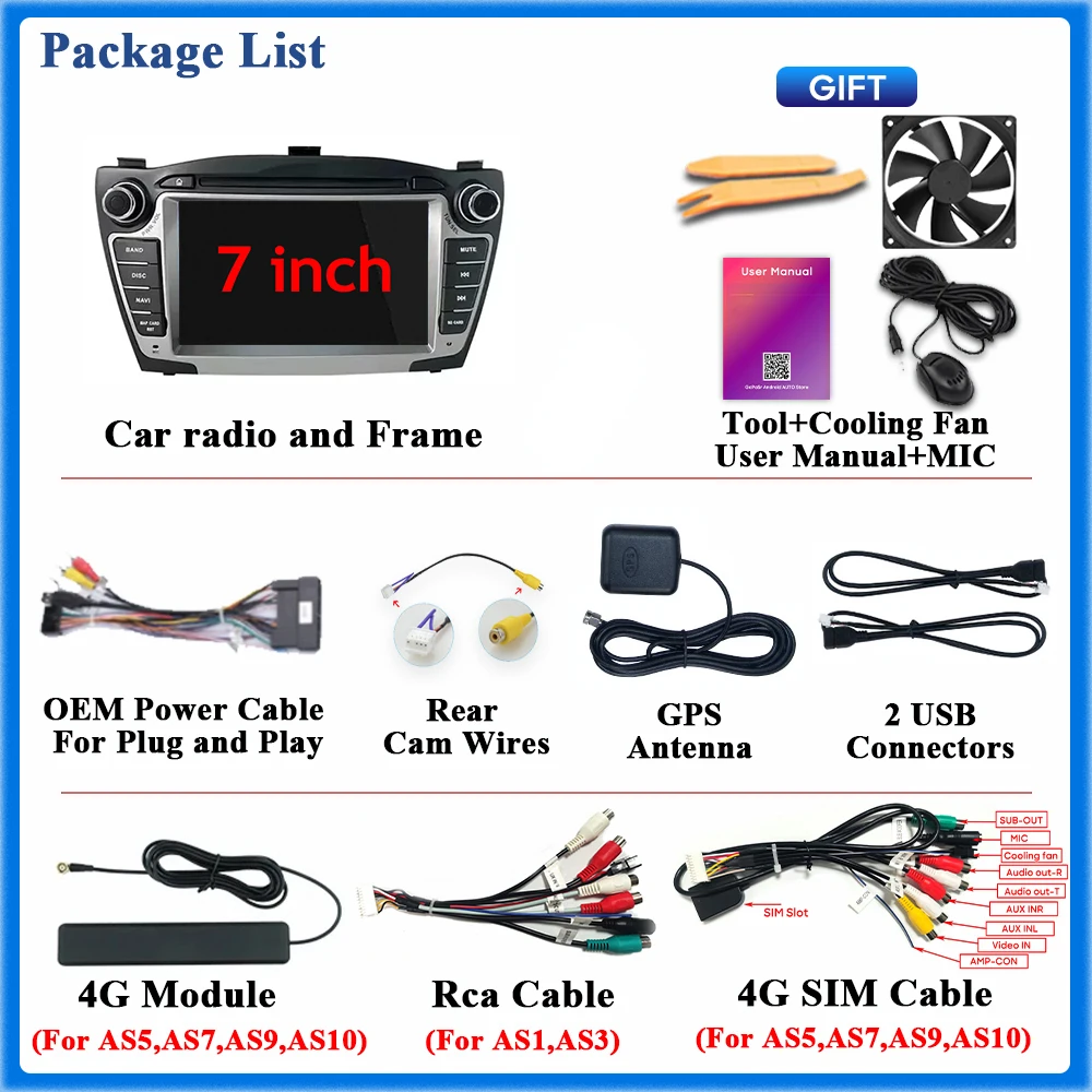Radio Android CarPlay GPS para Hyundai Tucson IX35 2009-2015 - imagen 5