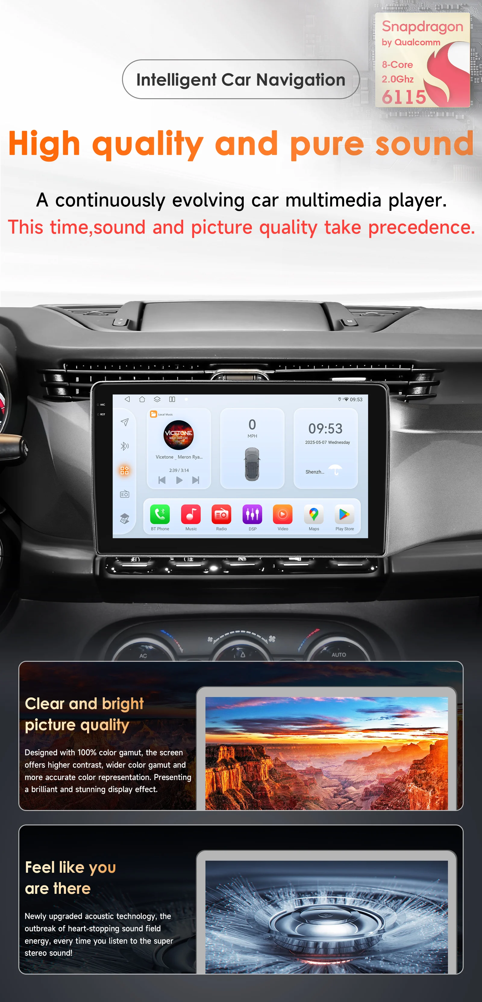 Radio 2DIN Android 14 OSSURET instalada en Alfa Romeo Giulietta