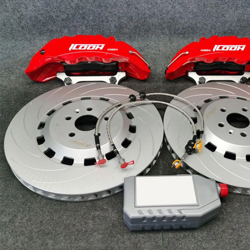 Kit pinzas freno 6 pistones ICOOH discos monobloque–Tesla 3/X/Y 18-21 - imagen 3
