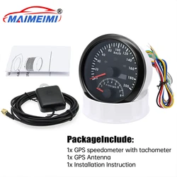 Velocímetro GPS con tacómetro y retroiluminación roja