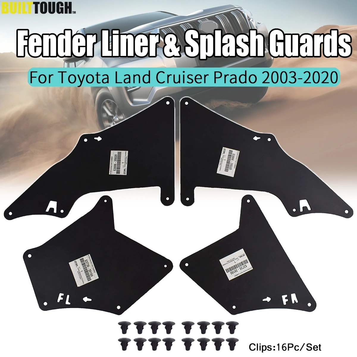 Guardabarros original Toyota Land Cruiser Prado 2003-2020