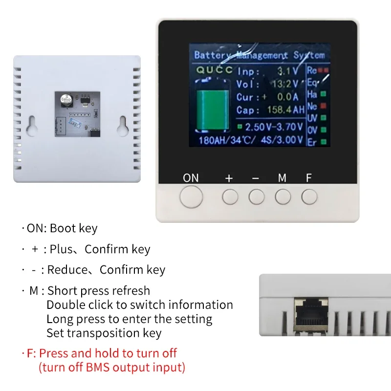 Qucc 3S-8S BMS inteligente 500A para baterías Li-ion Lifepo4 12V 24V - imagen 2