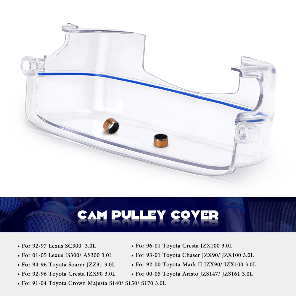 Correa de distribución de polea Turbo, cubierta transparente para 2JZ Toyota Supra Aristo JZZ31 JZA80 JZS147 JZX91 Lexus SC300 IS300, envío gratis - imagen 3