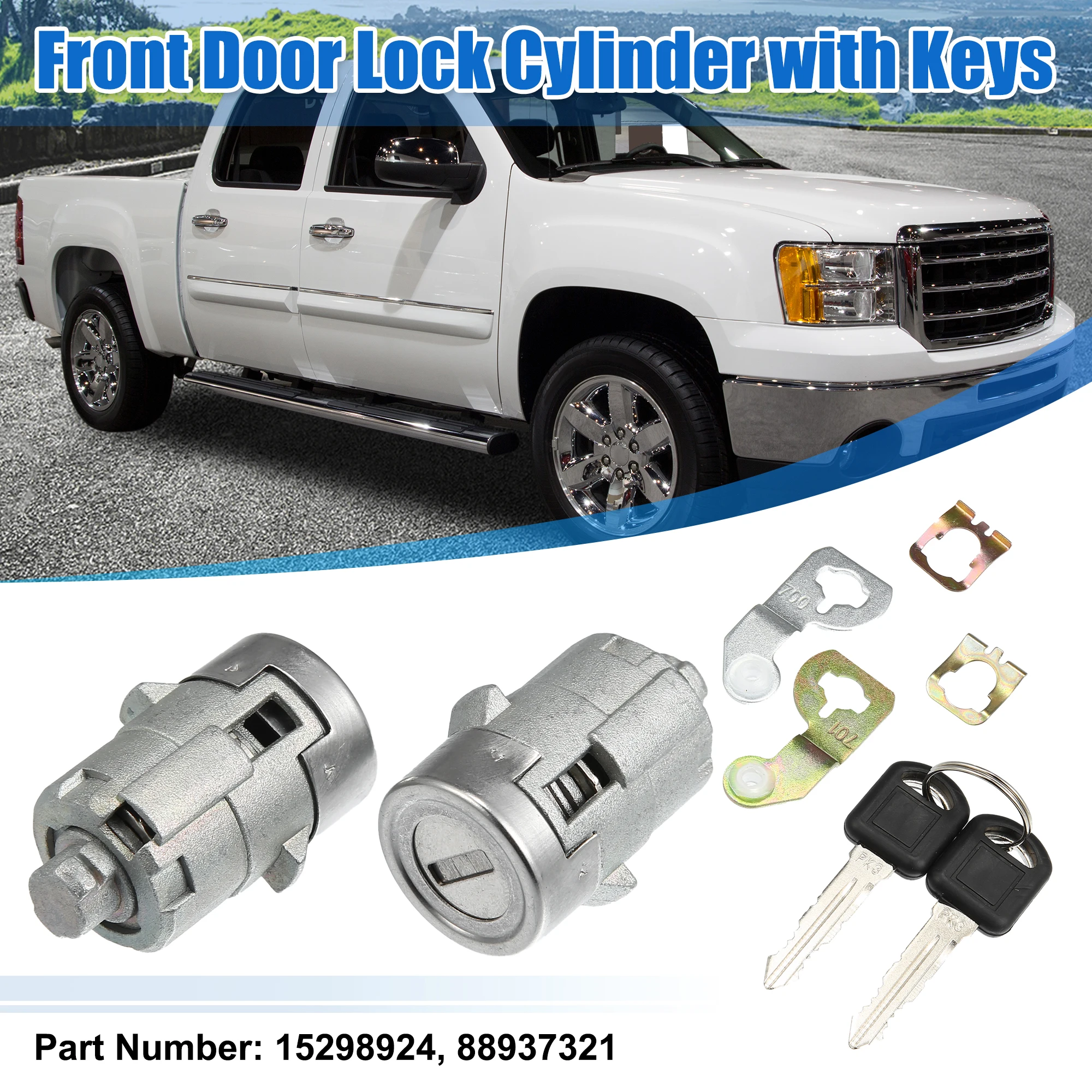 Uxcell 15298924 bombín de puerta para Chevrolet Silverado y GMC Sierra
