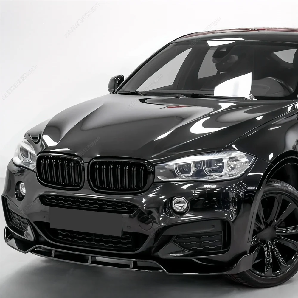 4 Uds. Difusor de alerón de labio divisor de parachoques delantero para BMW X6 F16 M50i M50d xDrive35i 50i 30d 40d m-sport 2014-2019 kits de carrocería sintonización - imagen 3