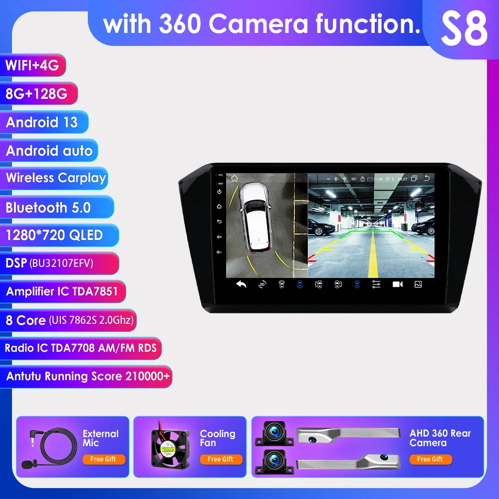Radio Android con CarPlay para Volkswagen Passat B8 2015-2020