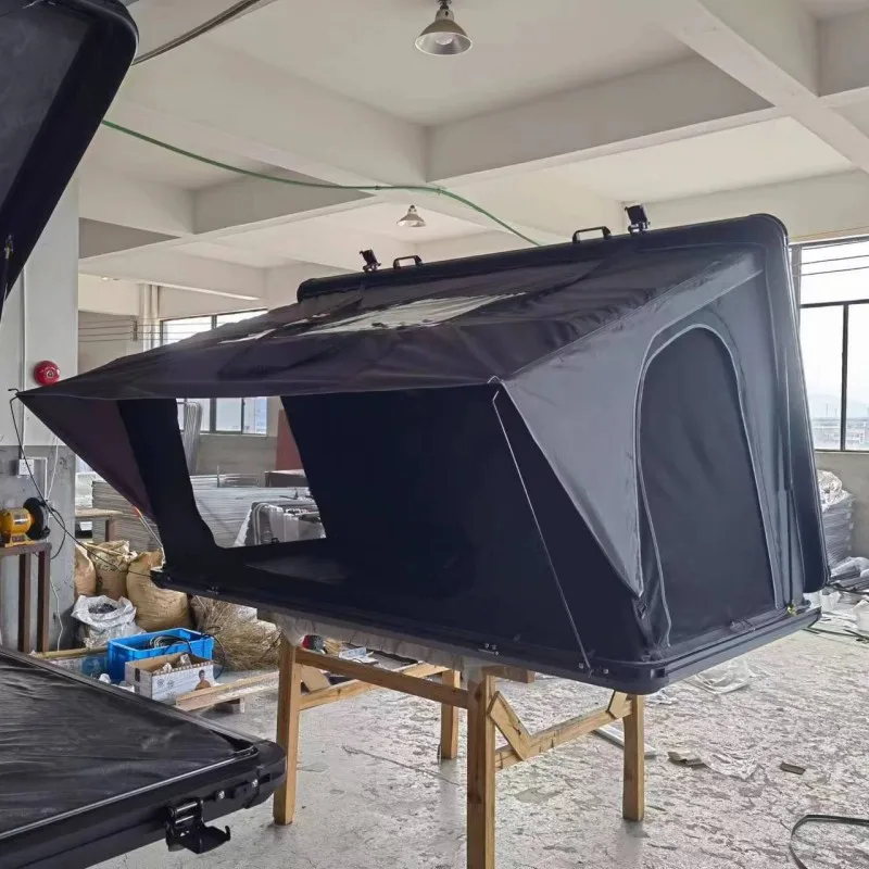 Tienda de campaña para techo de coche de aluminio 4x4, tienda superior impermeable para techo, tienda lateral abierta para 3-4 personas, tienda para techo de carcasa dura - imagen 3