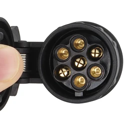 Adaptador de remolque de 13 a 7 pines, 12 V e impermeable