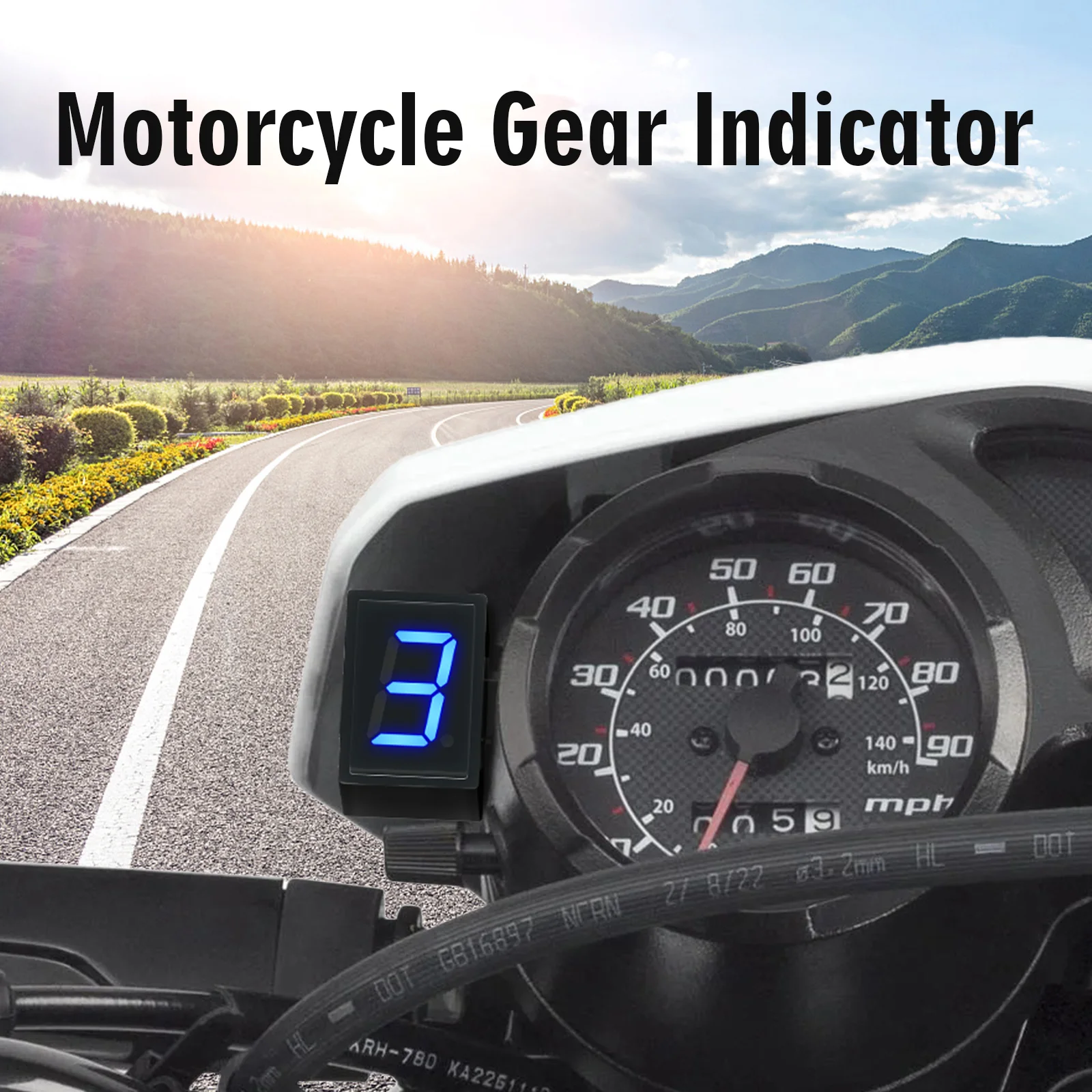 Pantalla LED de indicador de marchas 6 velocidades para moto - imagen 2