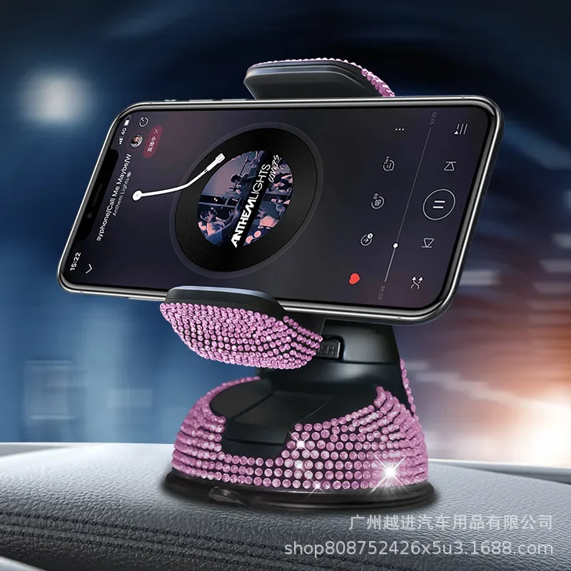 Soporte universal para móvil de coche con diamantes – salpicadero - imagen 5